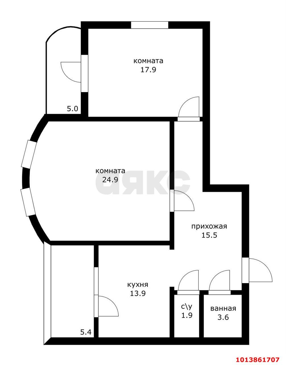 Фото №11: 2-комнатная квартира 77 м² - Краснодар, Фестивальный, ул. Монтажников, 14/1