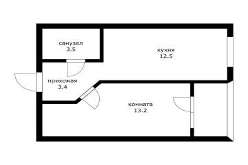 Фото №2: 1-комнатная квартира 32 м² - Российский, мкр. Прикубанский внутригородской округ, ул. имени В.М. Комарова, 30