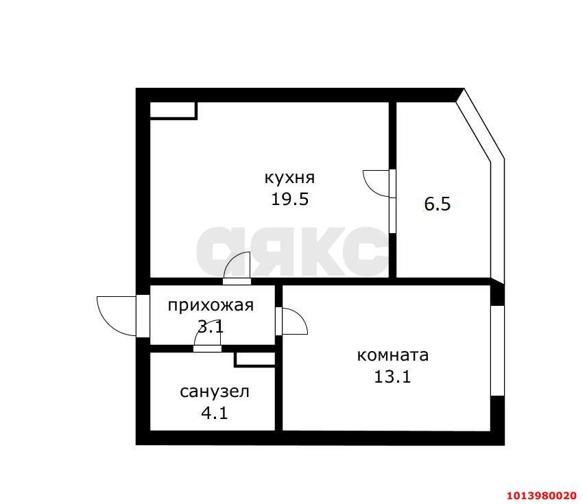 Фото №14: 1-комнатная квартира 47 м² - Краснодар, Любимово, 2