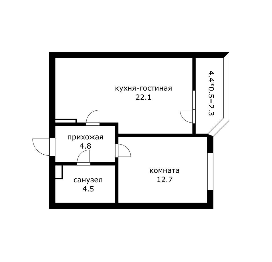 Фото №10: 1-комнатная квартира 46 м² - Краснодар, Карасунский внутригородской округ, мкр. жилой комплекс Сказка Град, ул. имени В.Н. Мачуги, 166А