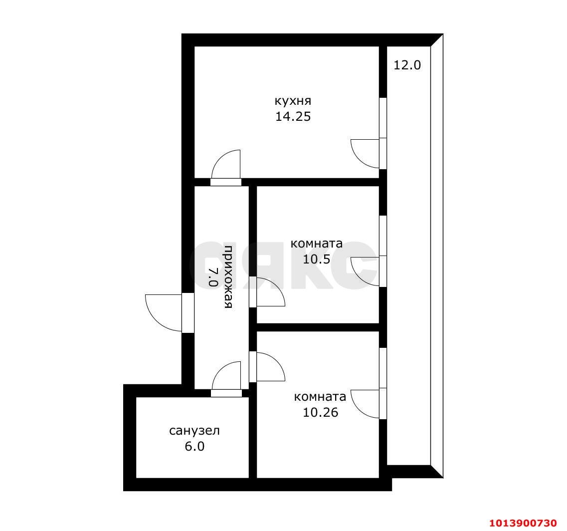 Фото №2: 2-комнатная квартира 60 м² - Новая Адыгея, ул. Бжегокайская, 25/1к6