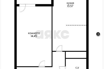 Фото №2: 1-комнатная квартира 36 м² - Краснодар, мкр. имени Петра Метальникова, ул. Петра Метальникова, 5к3