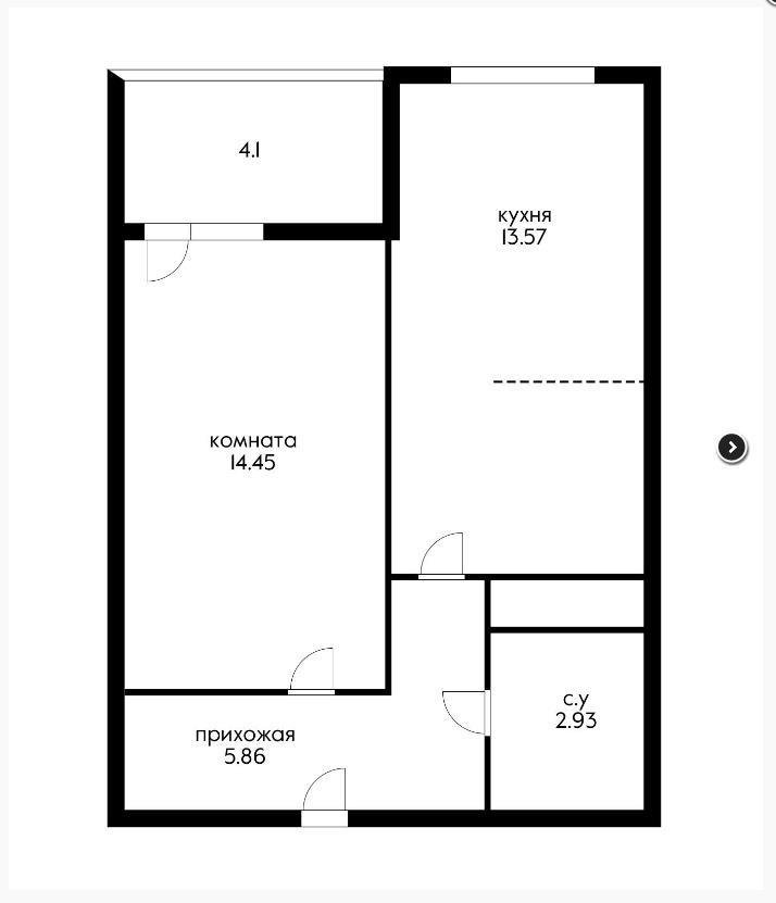 Фото №2: 1-комнатная квартира 36 м² - Краснодар, Прикубанский внутригородской округ, Музыкальный, ЖК Времена Года, мкр. имени Петра Метальникова, ул. Петра Метальникова, 5к3