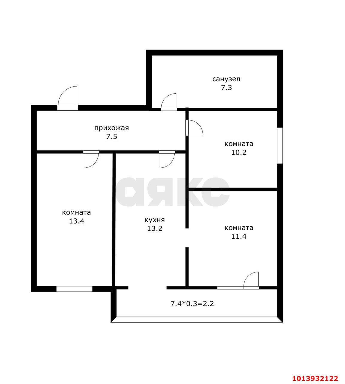 Фото №12: 3-комнатная квартира 70 м² - Краснодар, жилой комплекс Победа, ул. Евгении Жигуленко, 9