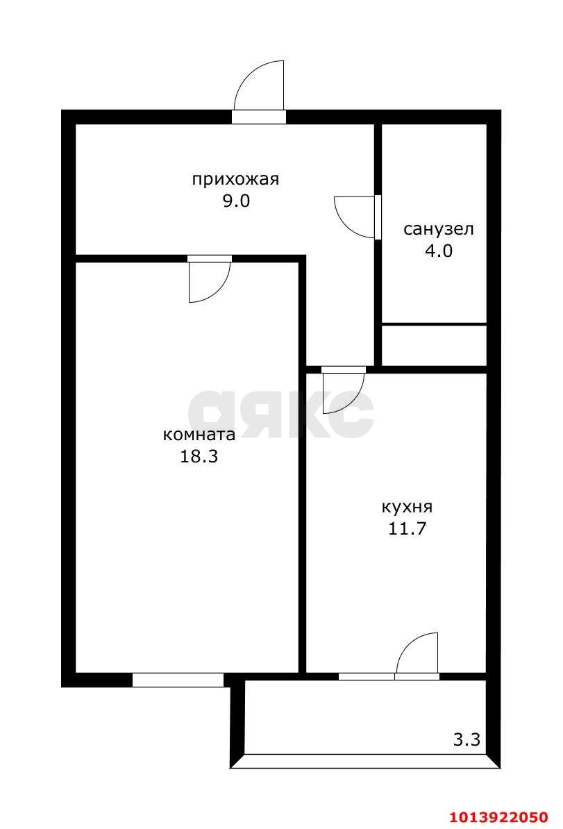 Фото №14: 1-комнатная квартира 43 м² - Краснодар, жилой комплекс Времена года, ул. Евгении Жигуленко, 4