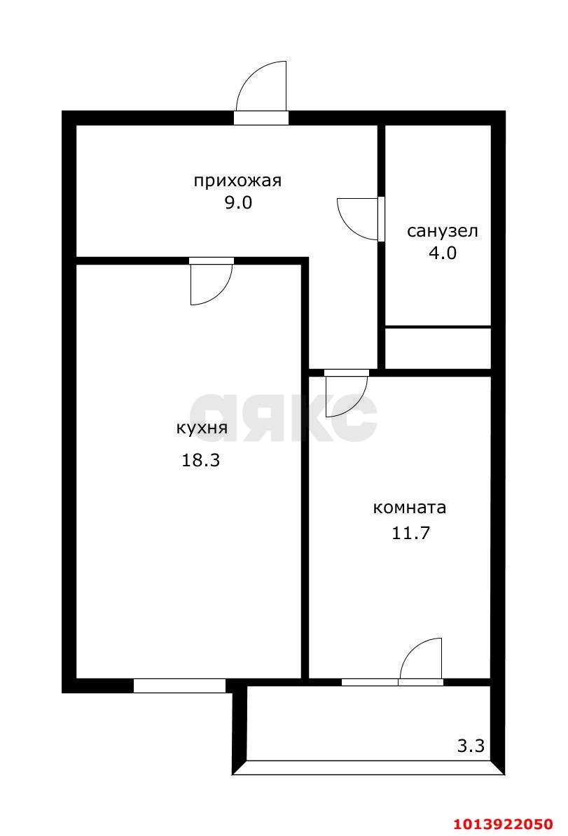 Фото №14: 1-комнатная квартира 47 м² - Краснодар, жилой комплекс Времена года, ул. Евгении Жигуленко, 4