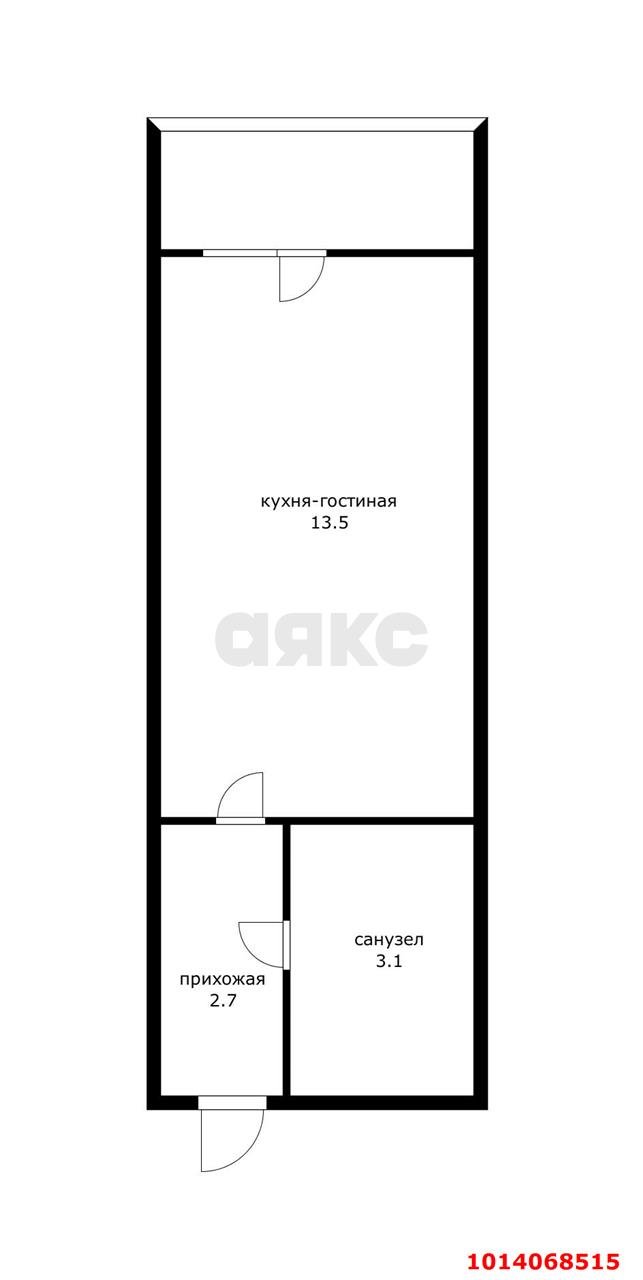 Фото №3: Студия 22 м² - Краснодар, Прикубанский внутригородской округ, ул. Тепличная, 78к2