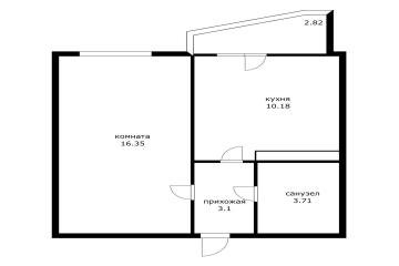 Фото №5: 1-комнатная квартира 33 м² - Яблоновский, мкр. жилой комплекс Дом на Луговой, ул. Луговая, 7/6