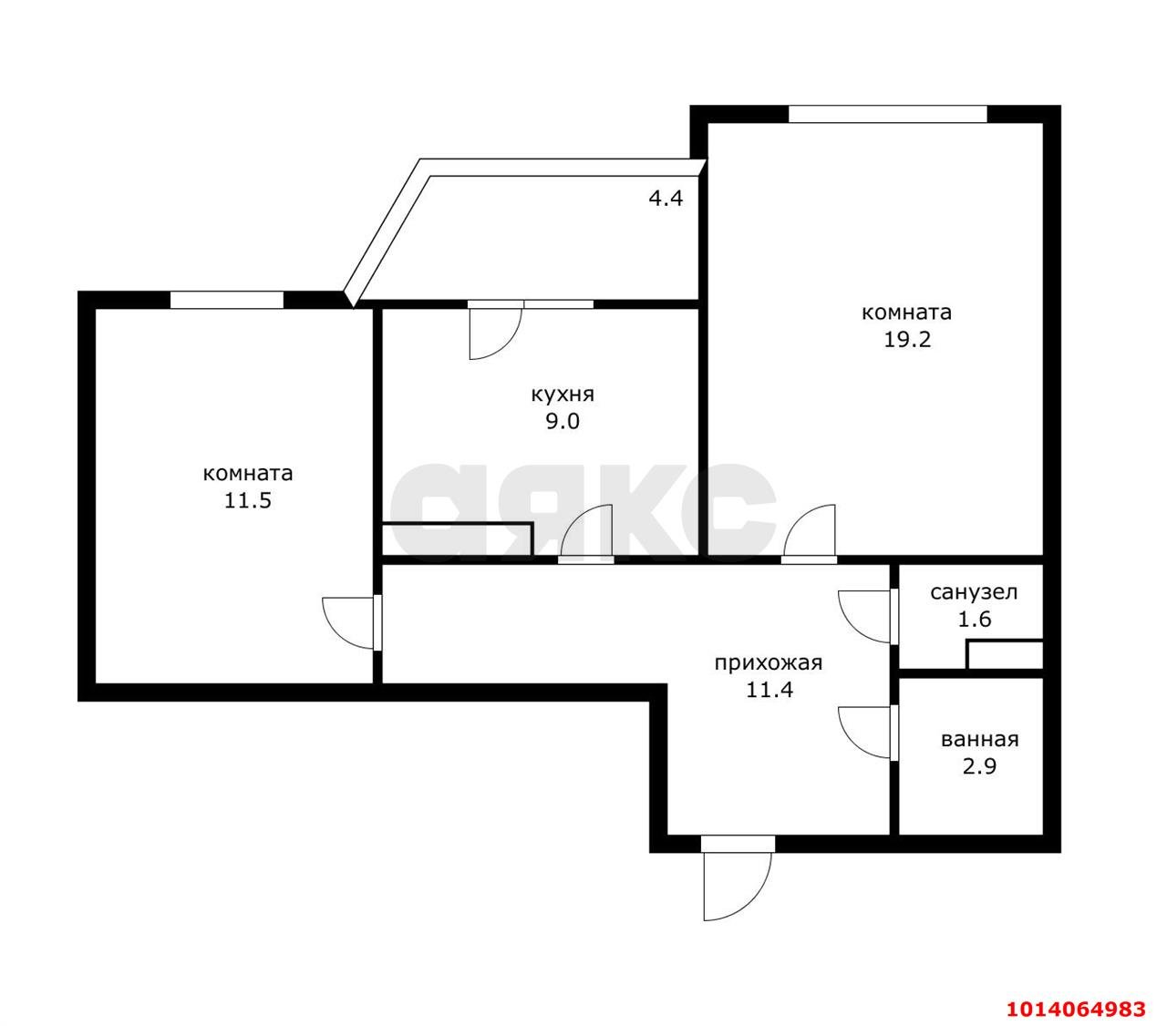 Фото №20: 2-комнатная квартира 60 м² - Краснодар, Восточно-Кругликовский, ул. Героя А.А. Аверкиева, 1
