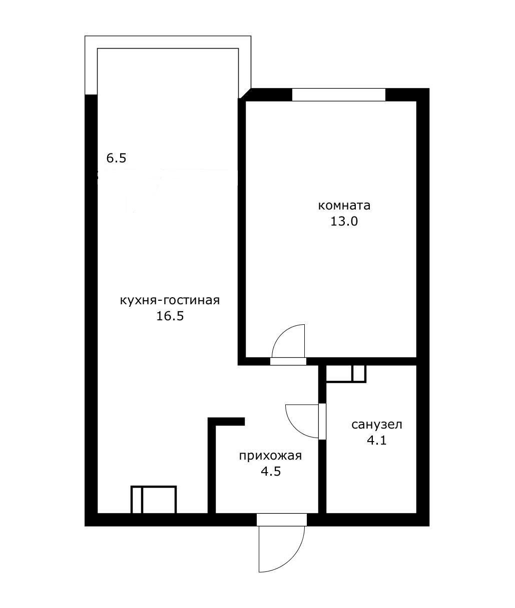 Фото №6: 1-комнатная квартира 44 м² - Краснодар, Прикубанский внутригородской округ, мкр. Любимово, 18