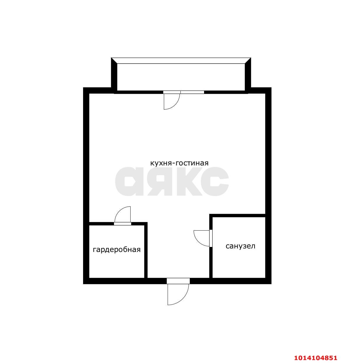 Фото №7: Студия 22 м² - Новая Адыгея, жилой комплекс Дарград, ул. Тургеневское шоссе, 33/3к14