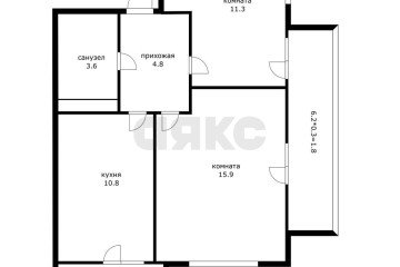 Фото №1: 2-комнатная квартира 54 м² - Краснодар, мкр. жилой комплекс Гарант, ул. Трудовой Славы, 43
