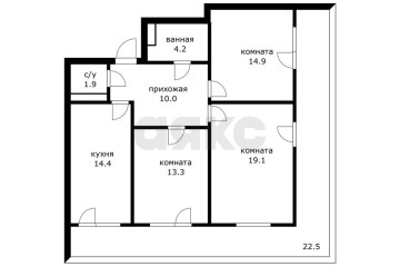Фото №1: 3-комнатная квартира 100 м² - Краснодар, мкр. жилой комплекс Рассвет, ул. Гидростроителей, 67