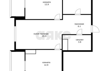 Фото №3: 3-комнатная квартира 86 м² - Краснодар, мкр. жилой комплекс Грани, ул. Западный Обход, 45