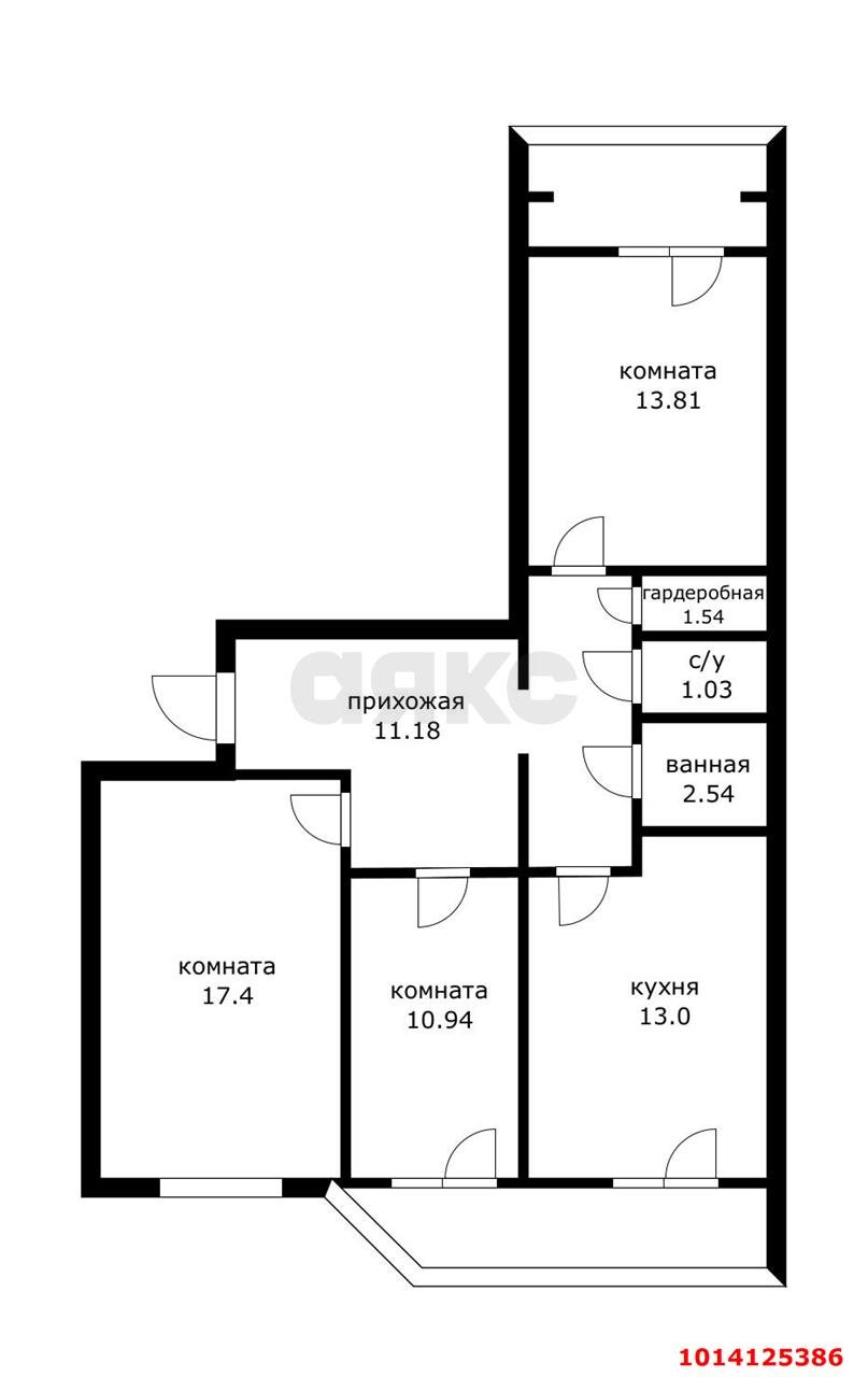 Фото №16: 3-комнатная квартира 81 м² - Краснодар, Краевая Клиническая Больница, 