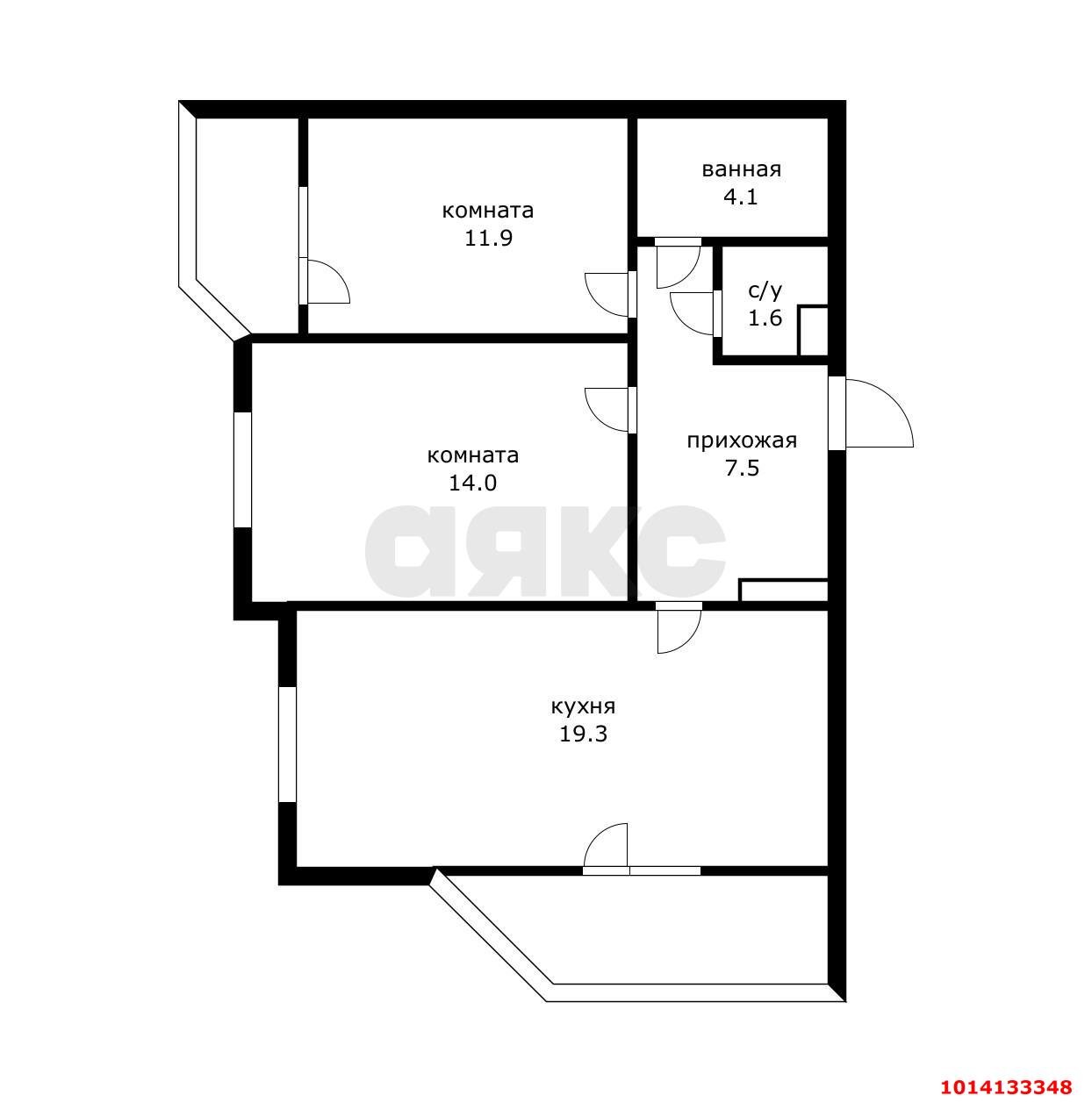 Фото №10: 2-комнатная квартира 58 м² - Краснодар, жилой комплекс Сказка Град, ул. имени В.Н. Мачуги, 166Б
