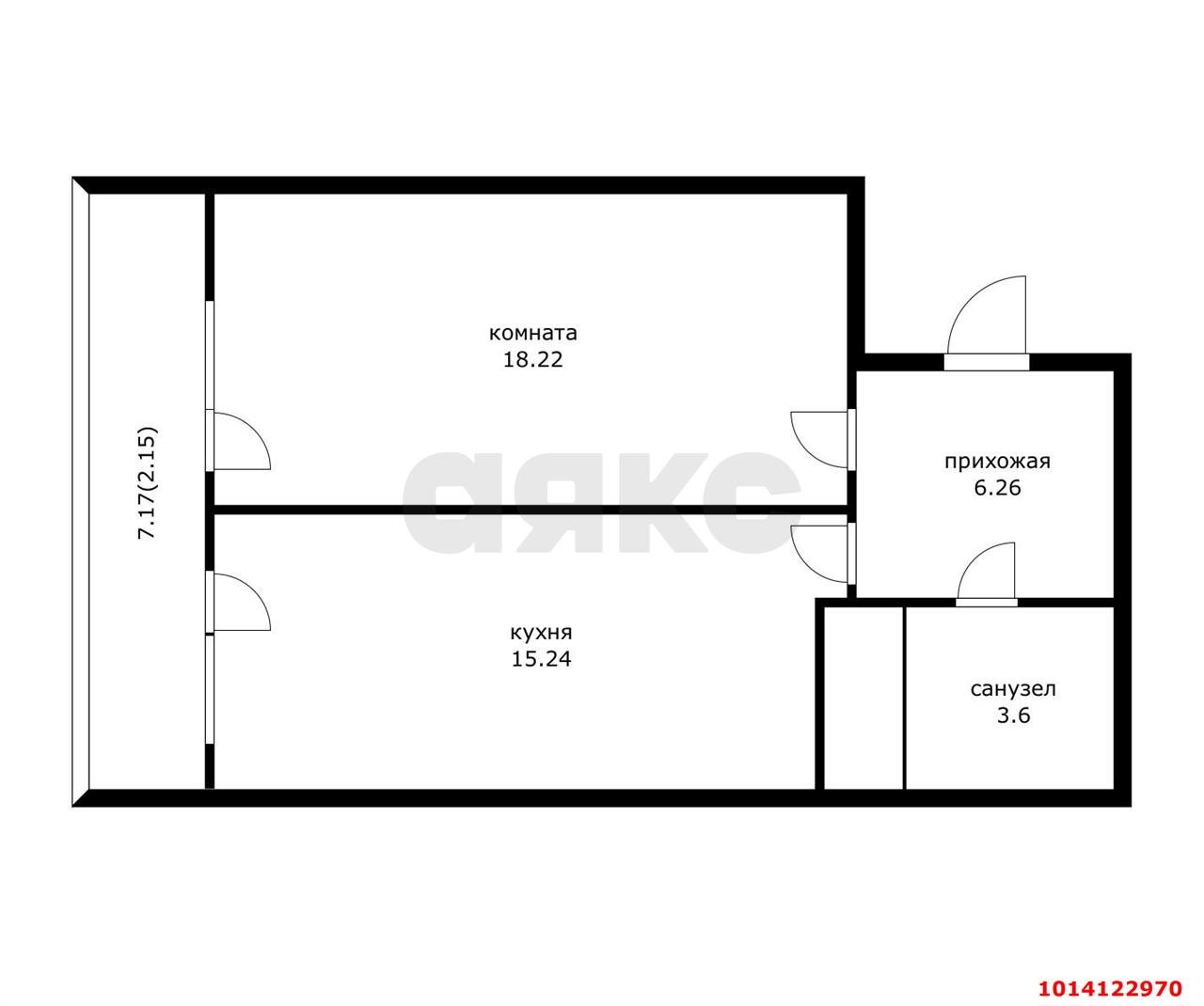 Фото №12: 1-комнатная квартира 50 м² - Краснодар, жилой комплекс 7 Вершин, Карасунский внутригородской округ, Гидростроителей, мкр. Почтовый, пр-кт имени писателя Знаменского, 9к4