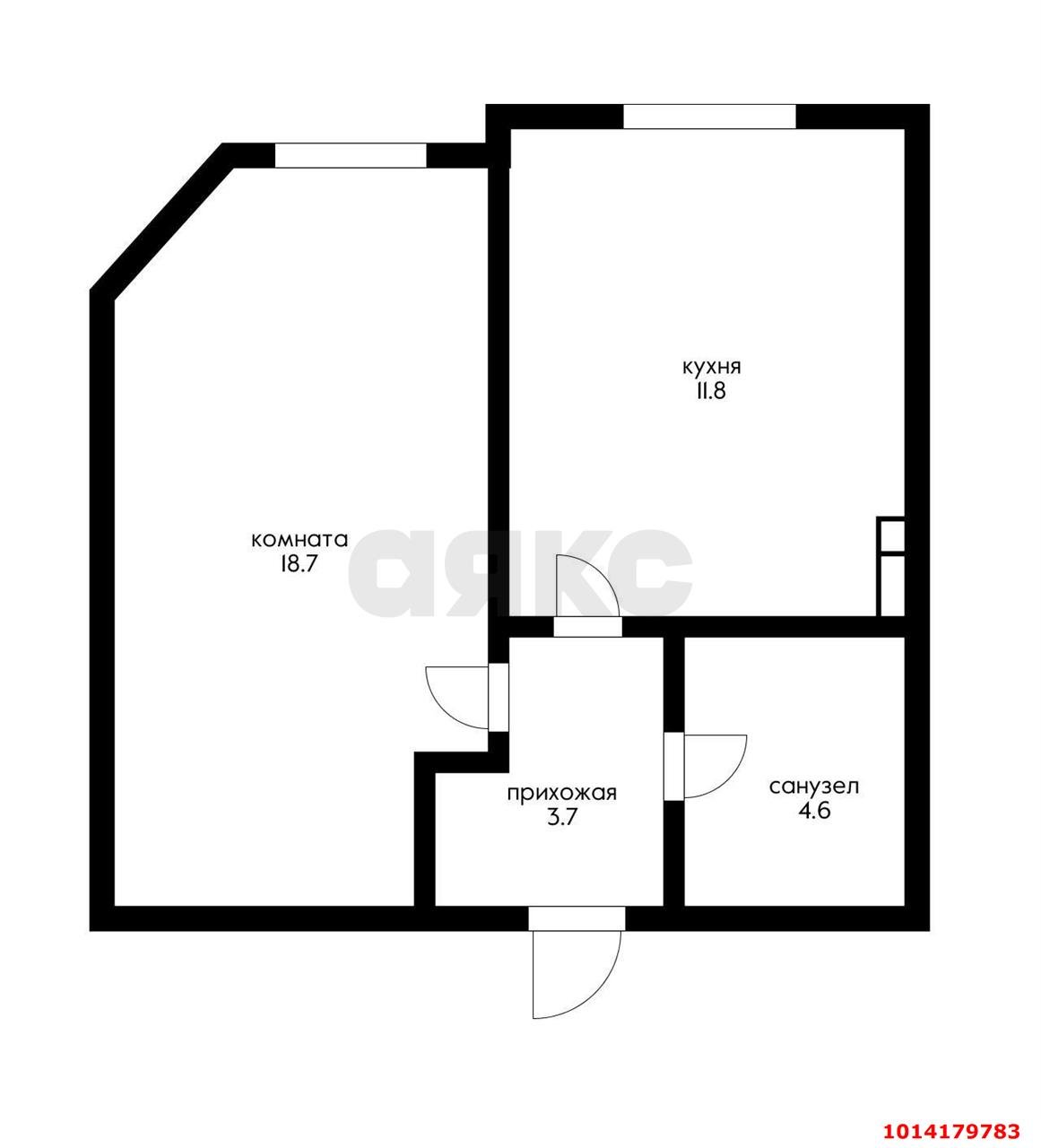 Фото №5: 1-комнатная квартира 41 м² - Российский, Прикубанский внутригородской округ, ул. Бигдая, 8