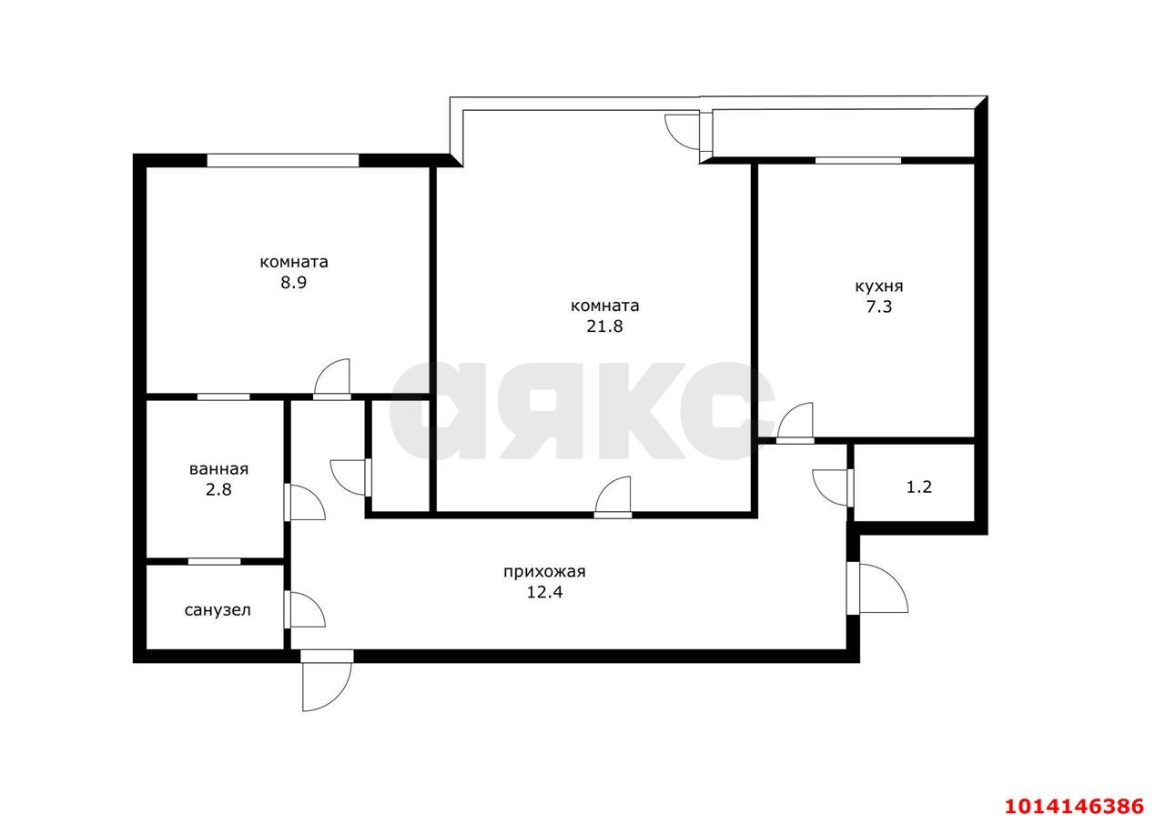 Фото №16: 2-комнатная квартира 57 м² - Краснодар, мкр. Западный внутригородской округ, ул. Рылеева, 354
