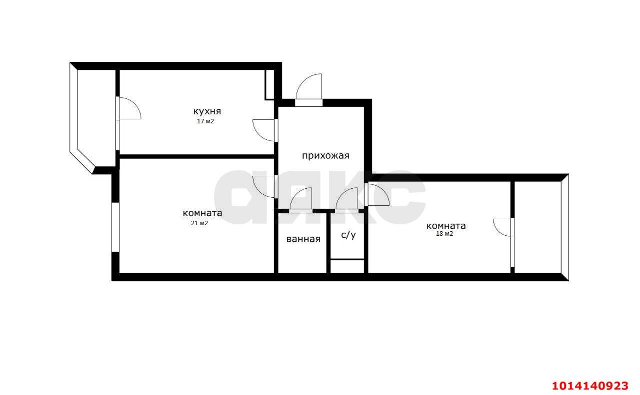Фото №1: 2-комнатная квартира 60 м² - Краснодар, жилой комплекс Севастопольский, ул. имени Жлобы, 145