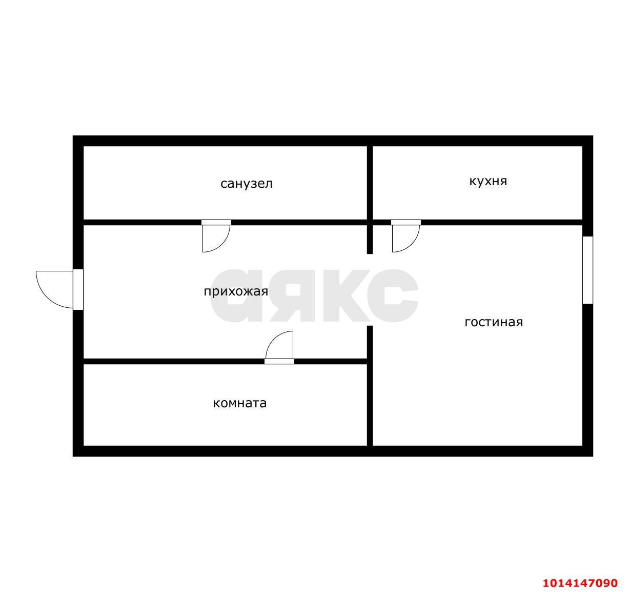 Фото №4: 2-комнатная квартира 38 м² - Российский, Прикубанский внутригородской округ, ул. Тепличная