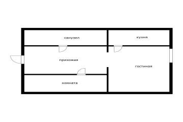 Фото №4: 2-комнатная квартира 38 м² - Российский, мкр. Прикубанский внутригородской округ, ул. Тепличная