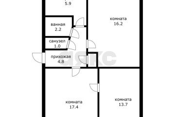 Фото №1: 3-комнатная квартира 62 м² - Краснодар, мкр. Хлопчато-бумажный Комбинат, ул. Новороссийская, 180