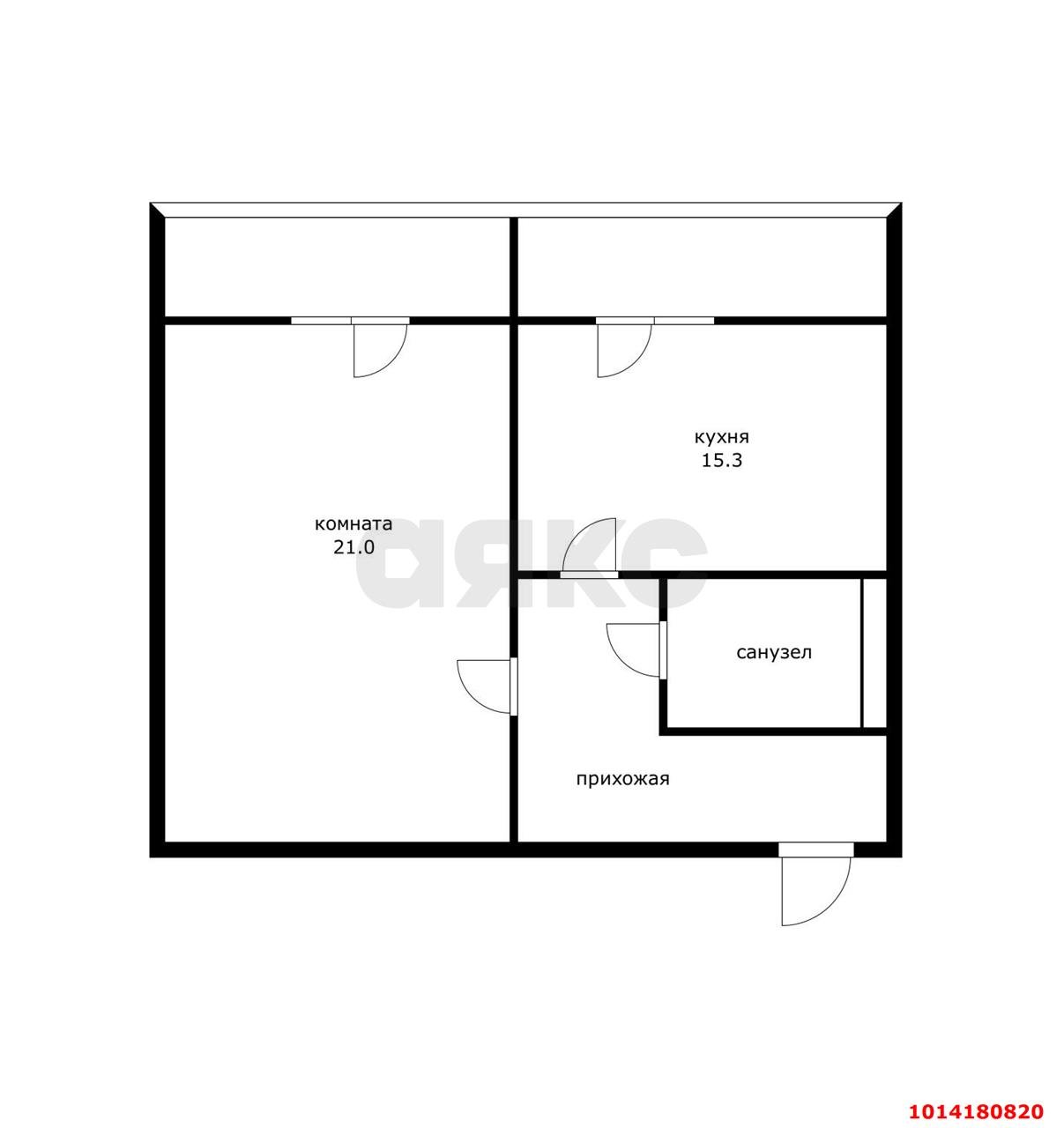 Фото №3: 1-комнатная квартира 52 м² - Краснодар, Музыкальный, ул. имени Мусоргского М.П., 1