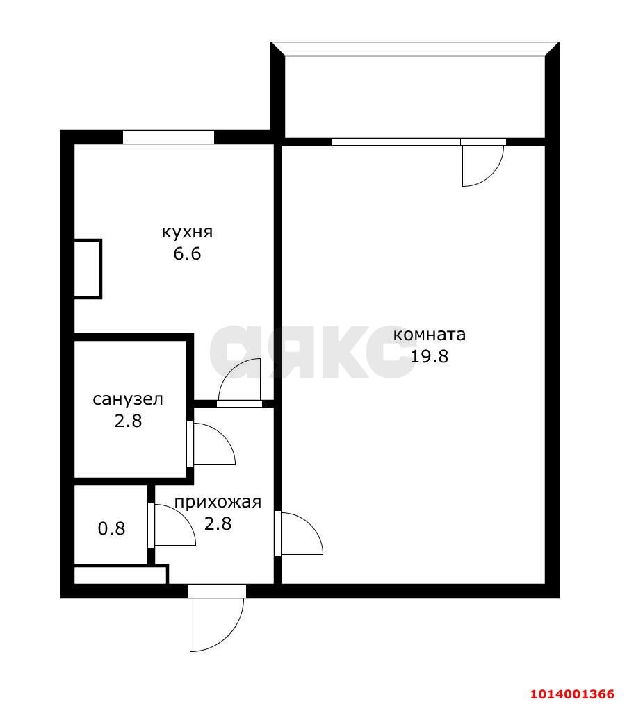 Фото №1: 1-комнатная квартира 32 м² - Краснодар, Юбилейный, ул. 70-летия Октября, 2