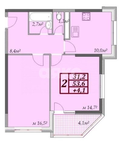 Фото №21: 2-комнатная квартира 57 м² - Анапа, жилой комплекс Лазурный, ул. Крестьянская, 27к1