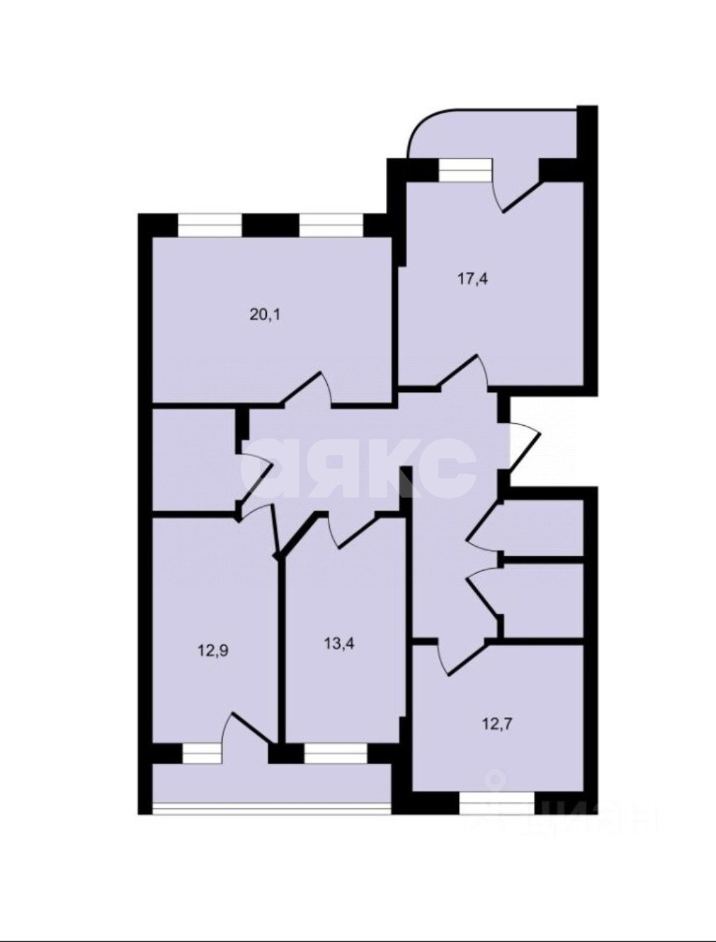 Фото №17: 4-комнатная квартира 105 м² - Воскресенск, Новлянский, ул. Зелинского, 2