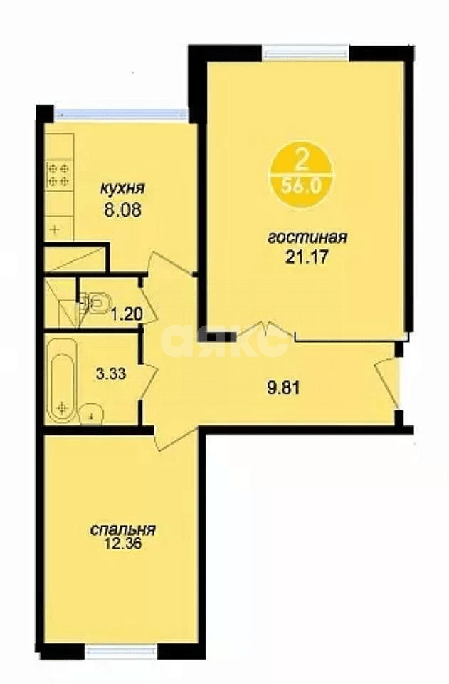 Фото №14: 2-комнатная квартира 56 м² - Ростов-на-Дону, жилой комплекс Красные Ворота, пер. Суздальский, 19