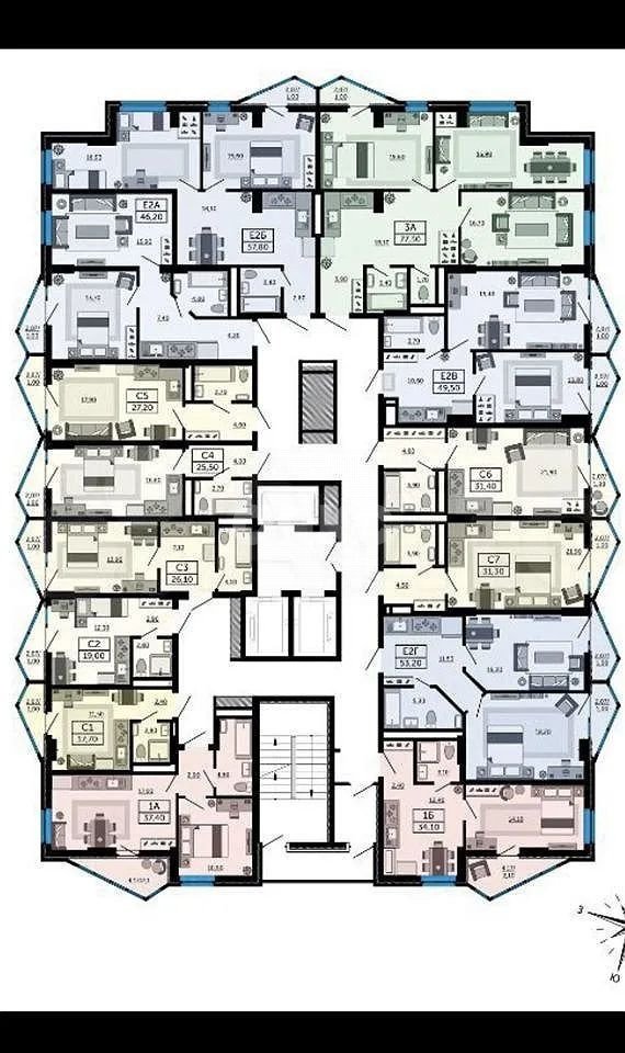 Фото №5: 2-комнатная квартира 45 м² - Ростов-на-Дону, Северный, пр-кт Космонавтов, 1В