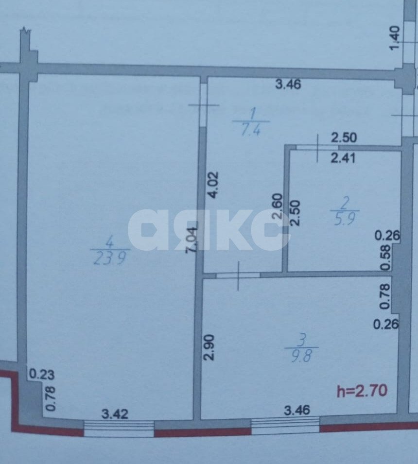 Фото №23: 1-комнатная квартира 47 м² - Горячий Ключ, Администрация, ул. Ленина, 252