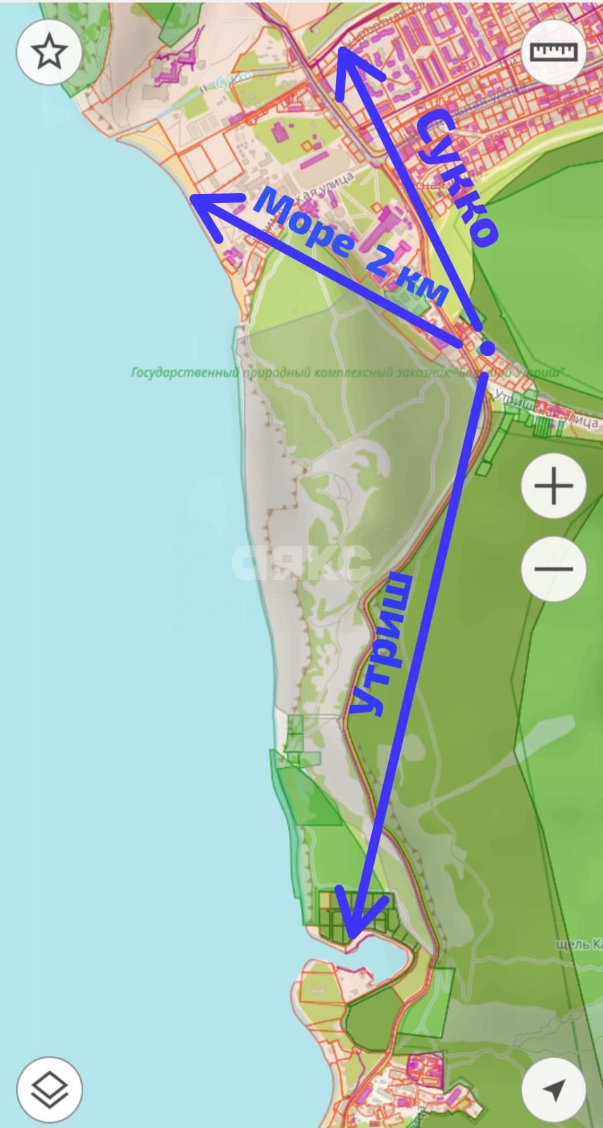 Фото №3: Земельный участок под ИЖС 7.11 сот. - Сукко, ул. Утришская, 105