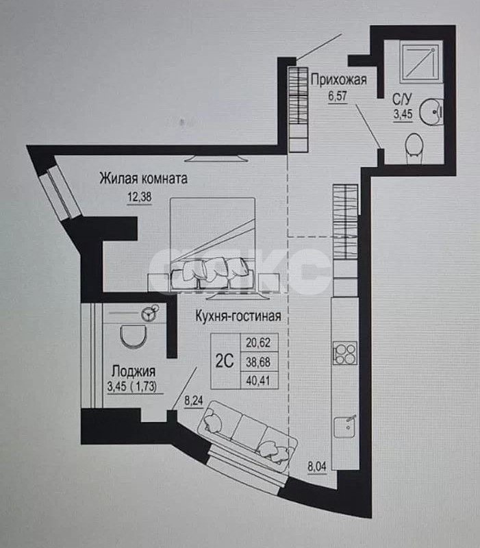 Фото №9: 1-комнатная квартира 40 м² - Ростов-на-Дону, жилой комплекс Донская Слобода, ул. Привокзальная, 3/1