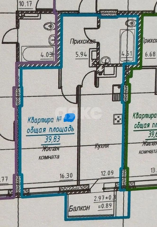 Фото №14: 1-комнатная квартира 39 м² - Ростов-на-Дону, Ворошиловский, ул. Ларина, 45А