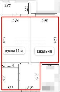 Фото №12: 1-комнатная квартира 38 м² - Анапа, жилой комплекс Два Адмирала, ул. Ленина, 241