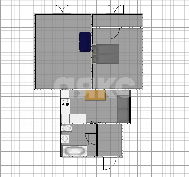 Фото №12: 2-комнатная квартира 60 м² - Белоозёрский, 2-й, ул. Юбилейная, 5