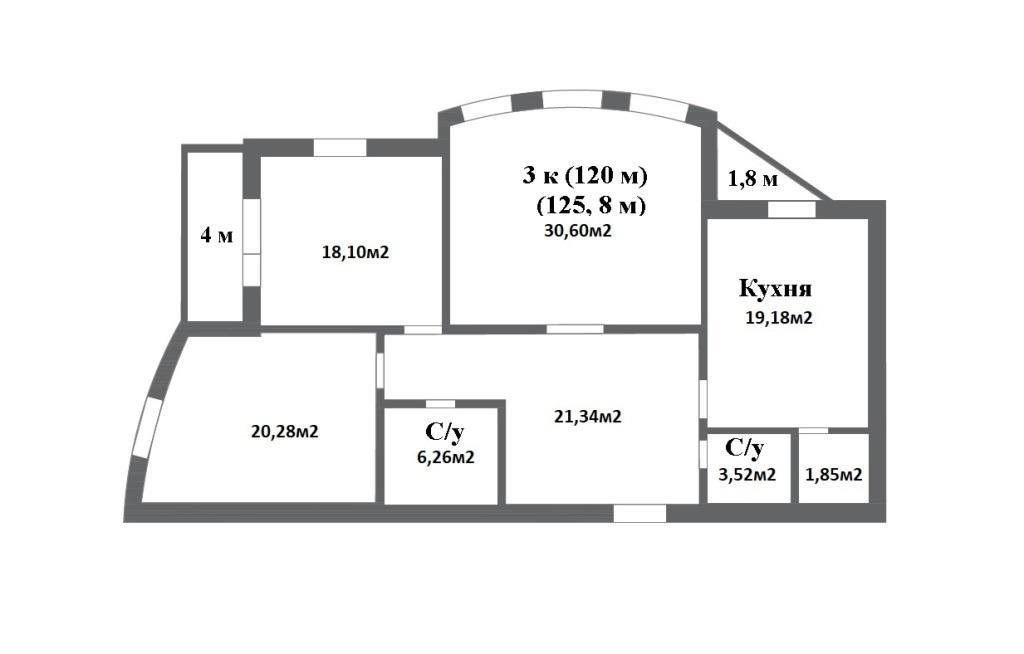 Фото №15: 3-комнатная квартира 130 м² - Краснодар, Западный внутригородской округ, Центральный внутригородской округ, мкр. Центральный, ул. Постовая, 23