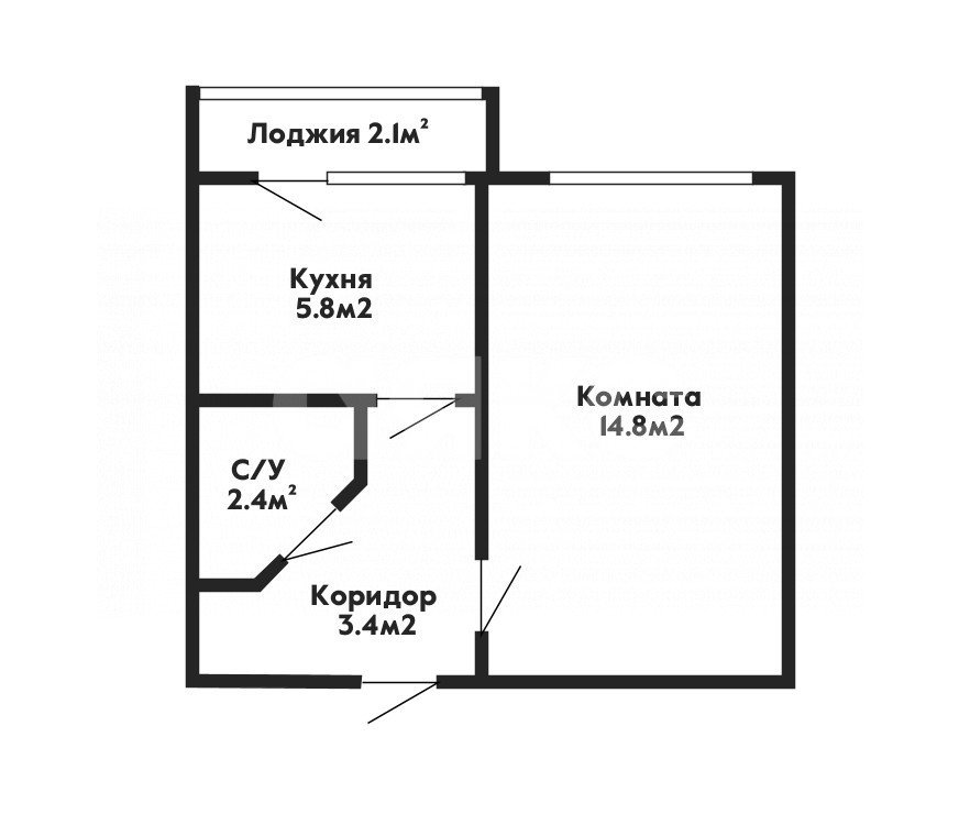 Фото №8: 1-комнатная квартира 27 м² - Геленджик, Толстый Мыс, ул. Гринченко, 26