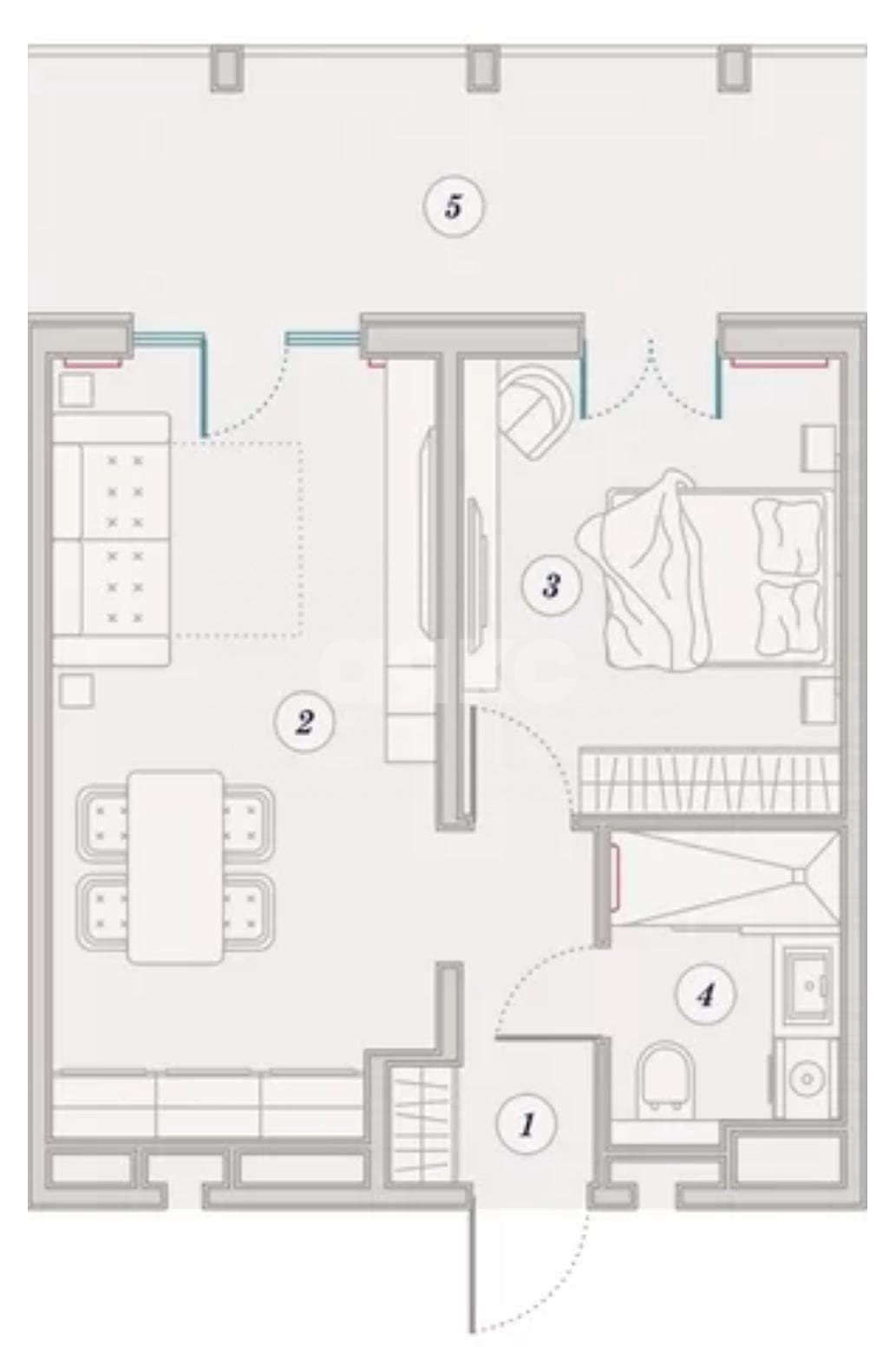 Фото №1: Апартаменты 51 м² - Анапа, 