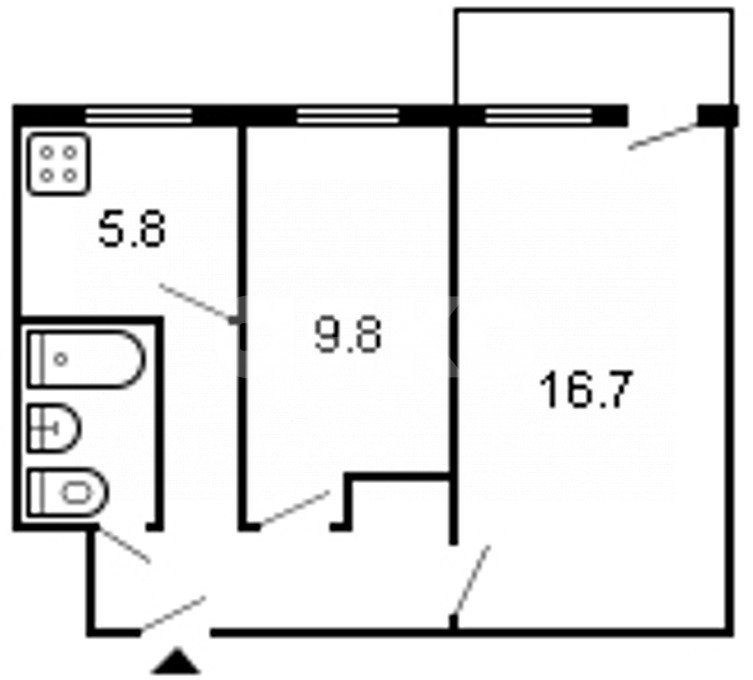 Фото №10: 2-комнатная квартира 41 м² - Ратчино, ул. Некрасова, 7