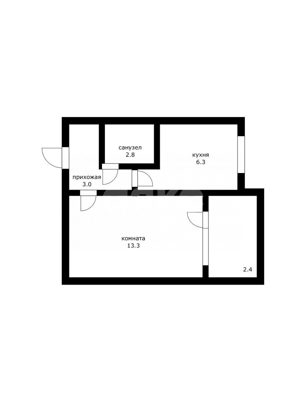 Фото №16: 1-комнатная квартира 30 м² - Сочи, Завокзальный, ул. Альпийская