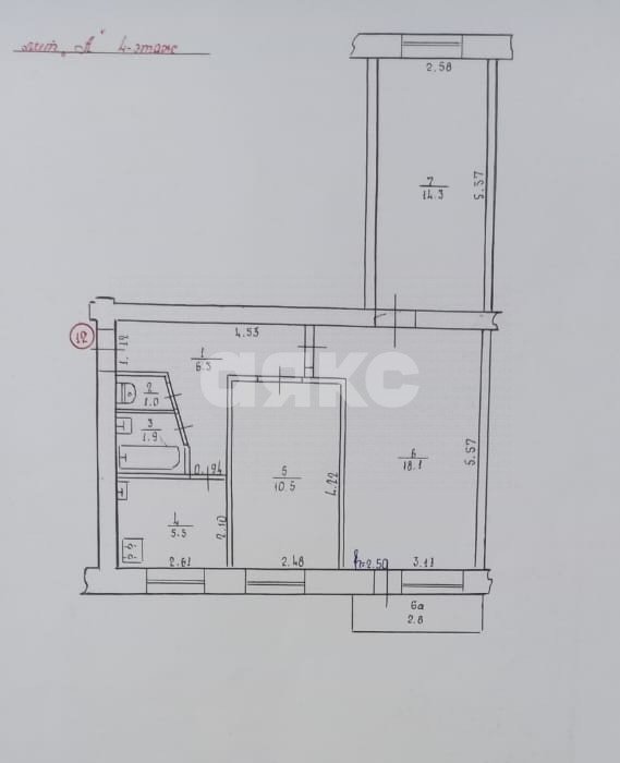 Фото №10: 3-комнатная квартира 57 м² - Евпатория, Мойнаки, ул. Некрасова, 104