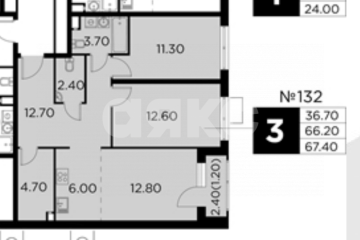Фото №1: 3-комнатная квартира 67 м² - Развилка, 52к2