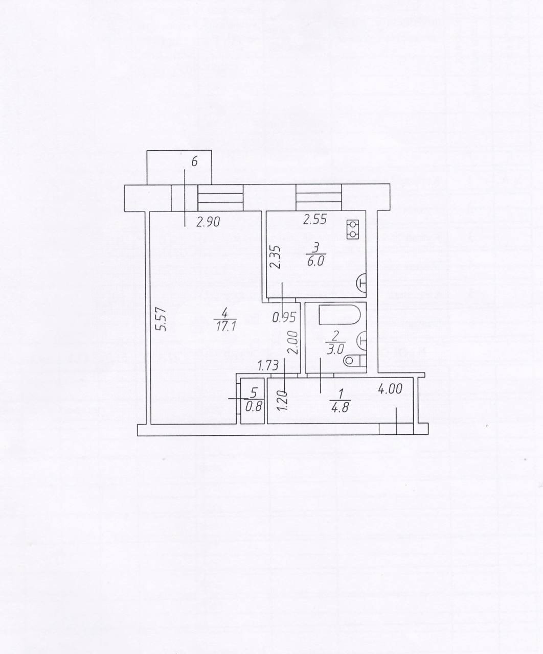 Фото №11: 1-комнатная квартира 31 м² - Нижнекамск, 2-й квартал, ул. Тукая, 24