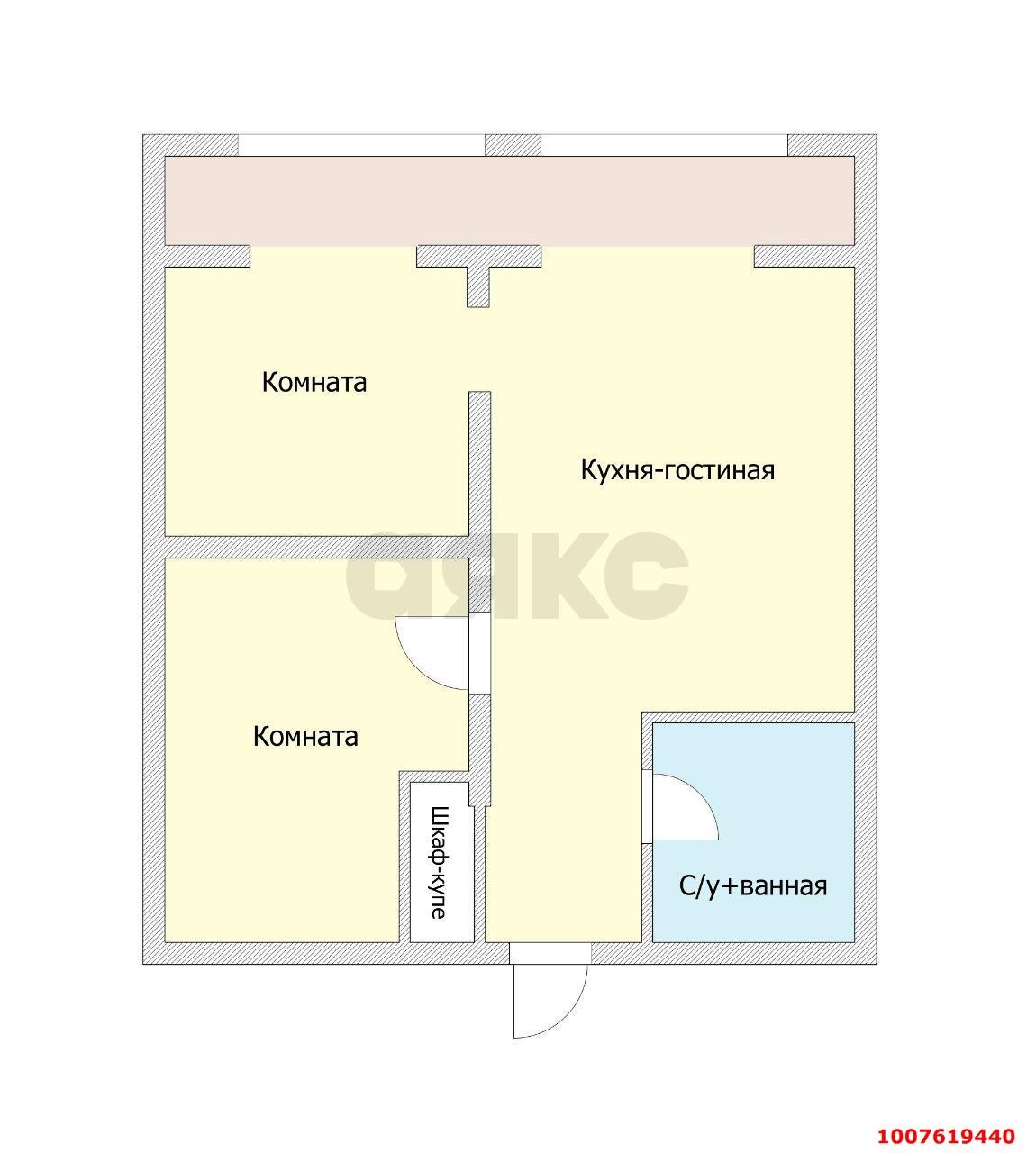 Фото №11: 2-комнатная квартира 47 м² - Краснодар, Музыкальный, ул. имени Мусоргского М.П., 1