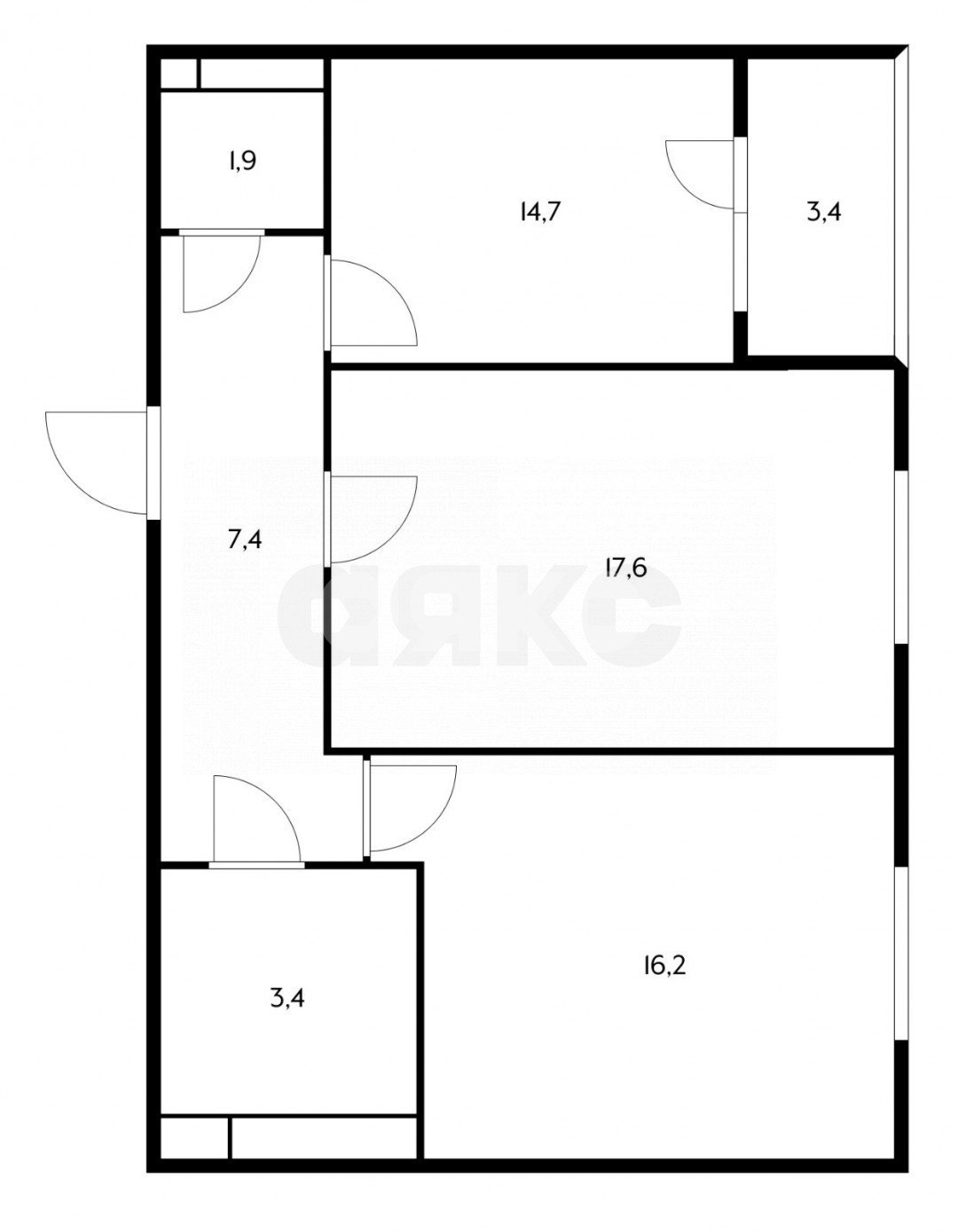 Фото №50: 2-комнатная квартира 60 м² - Развилка, жилой комплекс Римский, пр-д Римский, 13