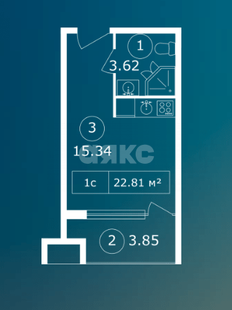 Фото №6: Студия 22 м² - Коктебель, жилой комплекс СкайСоул Резорт, ул. Арматлукская, 2